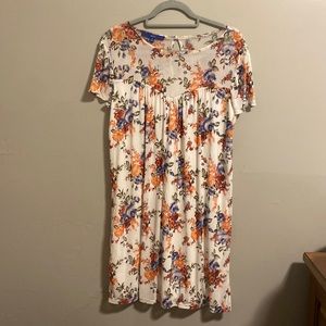 White floral dress